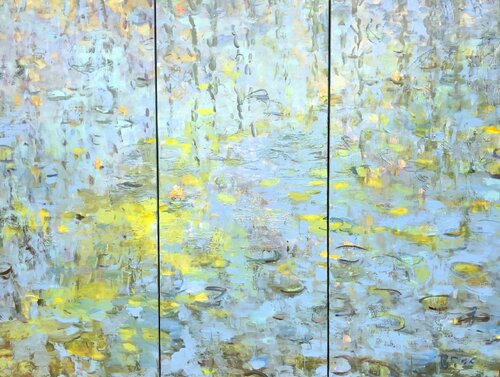 NYMPHEAS, Triptychon di Barbara Schauß, Pittura in vendita su Singulart