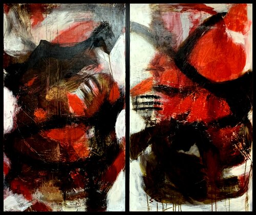 PERFORMANCE, Diptychon par Barbara Schauß, Peinture en vente sur Singulart