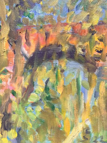 DIE ROTE BRÜCKE di Barbara Schauß, Pittura in vendita su Singulart