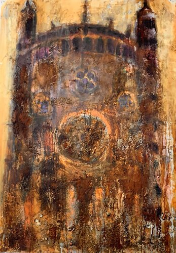 NOCTURNE - DOM ZU WORMS di Barbara Schauß, Pittura in vendita su Singulart