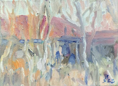 WIESENMÜHLE IM WINTER di Barbara Schauß, Pittura in vendita su Singulart