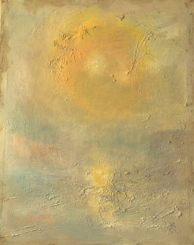 SUNSET ON THE RHINE van Barbara Schauß, Schilderij te koop op Singulart