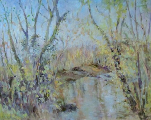FRÜHLING AM BACH par Barbara Schauß, Peinture en vente sur Singulart