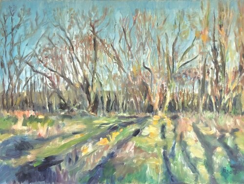 FRÜHLINGSIMPRESSION AM BACH von Barbara Schauß, Malerei kaufen auf Singulart