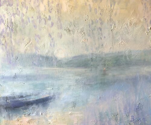 MORGENSTIMMUNG AM FLUSS di Barbara Schauß, Pittura in vendita su Singulart