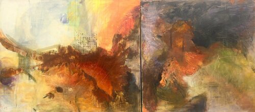 THE MESSAGE (Diptychon) by Barbara Schauß, Painting for Sale on Singulart