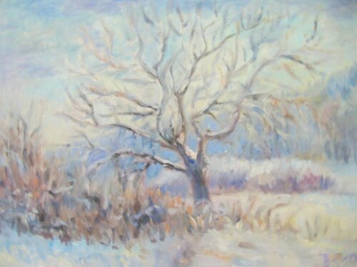 WINTERZAUBER van Barbara Schauß, Schilderij te koop op Singulart