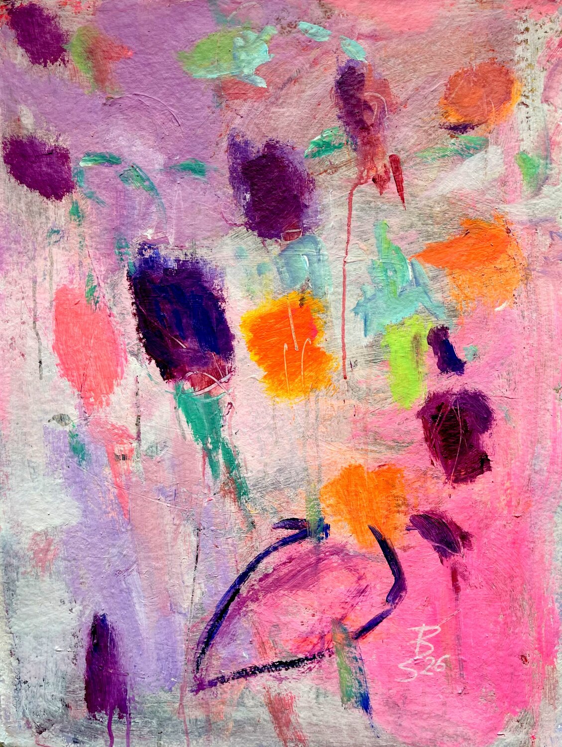 FLOWER POP Barbara Schauß Originalgemälde zu verkaufen