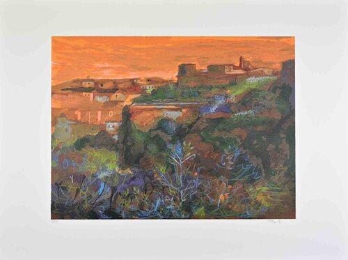 Landscape at Sunset by Ugo Attardi, Print for Sale on Singulart