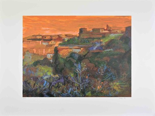 Landscape at Sunset de Ugo Attardi, Impresión a la venta en Singulart