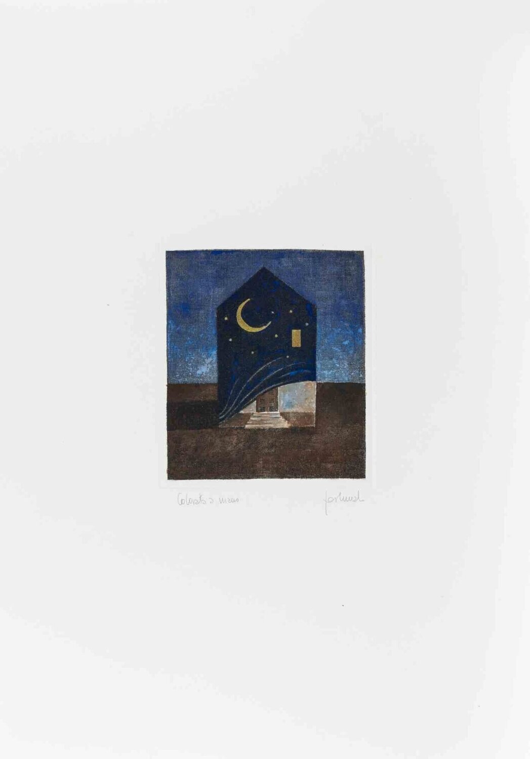 Night Landscape Franco Fortunato Stampa in vendita