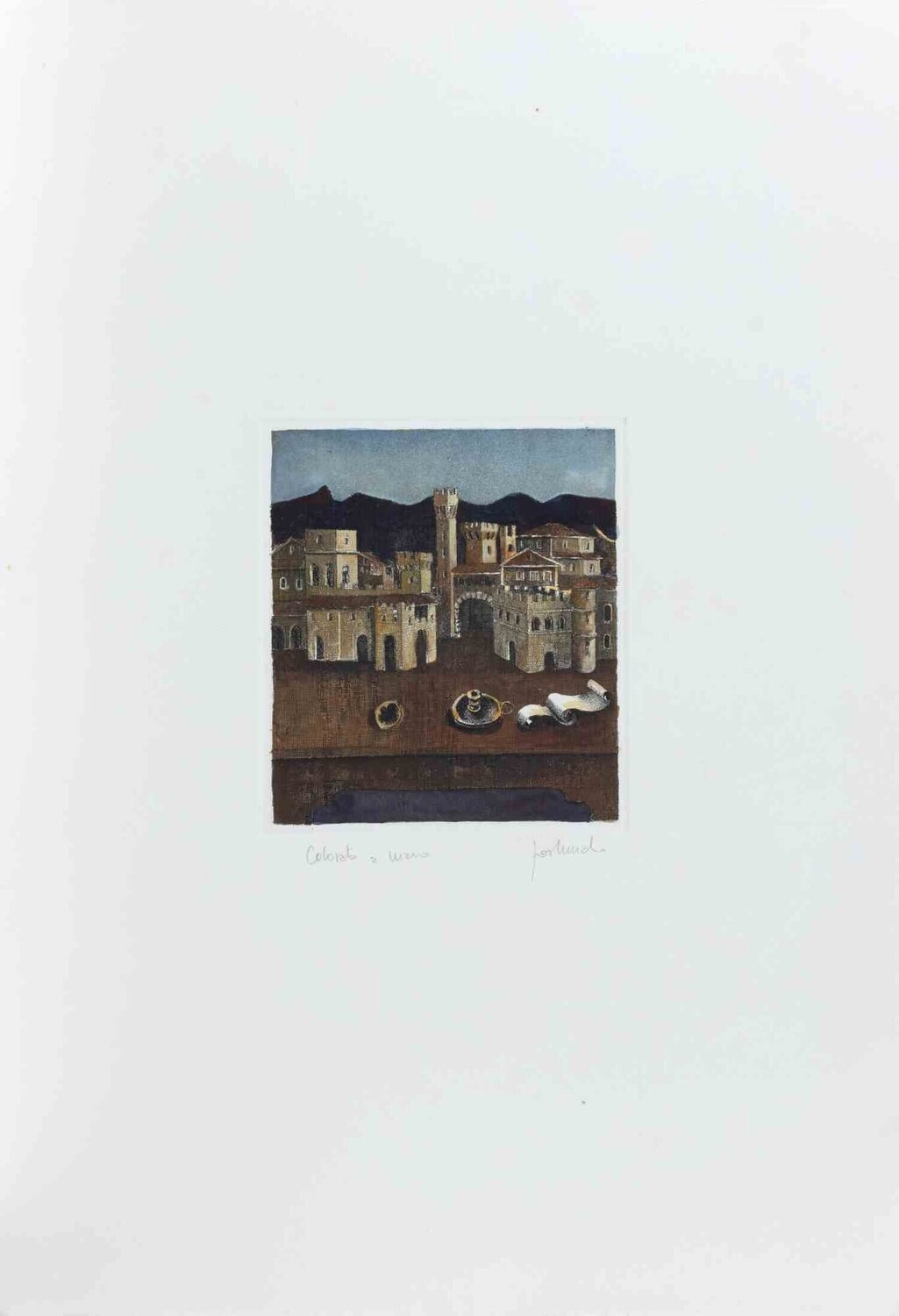 Cityscape Franco Fortunato Stampa in vendita
