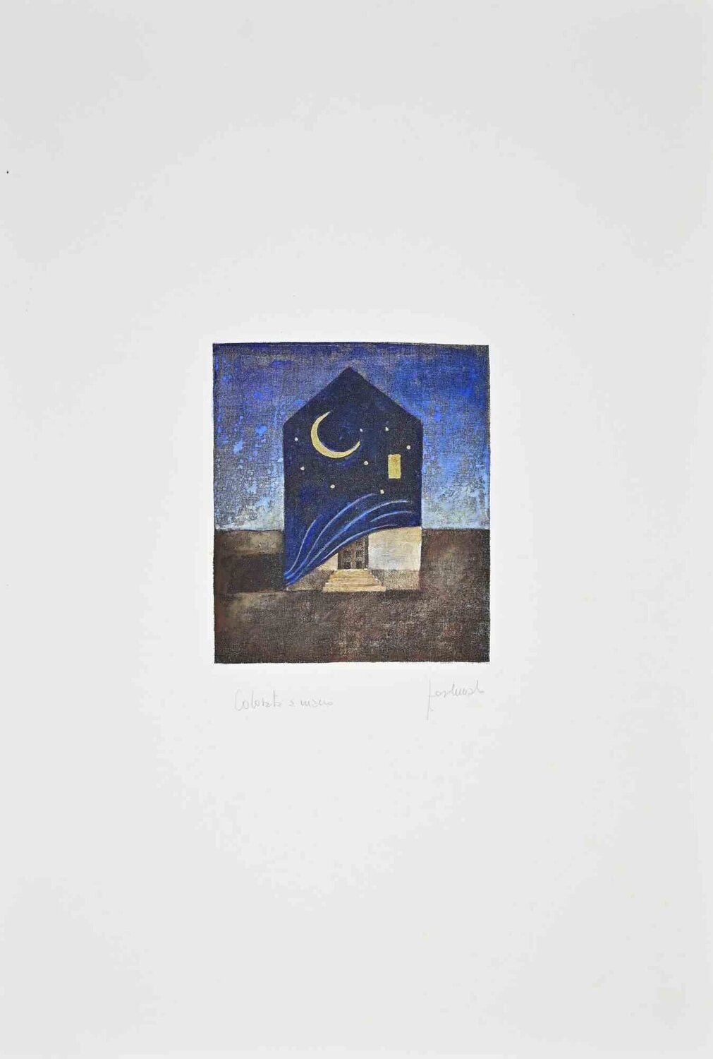 Night Landscape Franco Fortunato Stampa in vendita