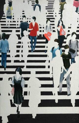 Grados, minutos y segundos van Martta García Ramo, Schilderij te koop op Singulart