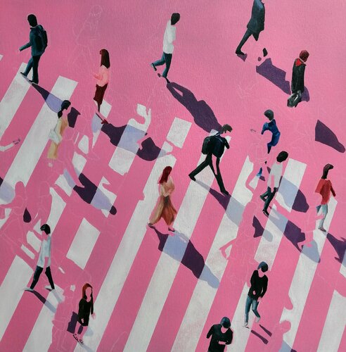 La vie en rose van Martta García Ramo, Schilderij te koop op Singulart