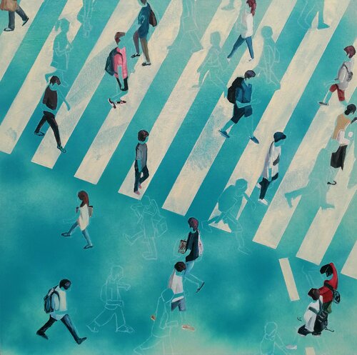 In the sky van Martta García Ramo, Schilderij te koop op Singulart