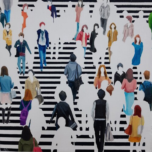 Postal Code 10001 van Martta García Ramo, Schilderij te koop op Singulart