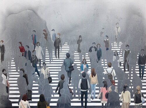 LONDON - The many others van Martta García Ramo, Schilderij te koop op Singulart