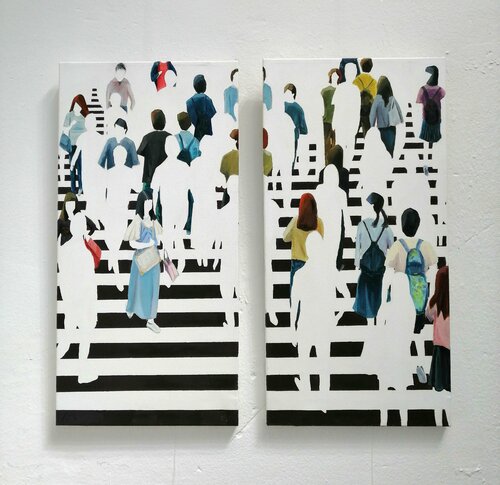 El arte de esconderse van Martta García Ramo, Schilderij te koop op Singulart