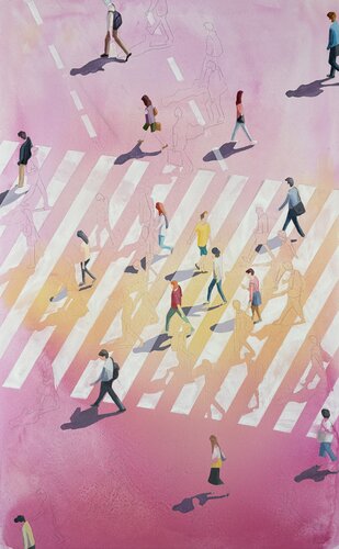 Pink Pink Pink di Martta García Ramo, Pittura in vendita su Singulart