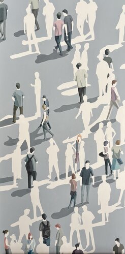 Un mundo más amable, más humano, menos raro. van Martta García Ramo, Schilderij te koop op Singulart