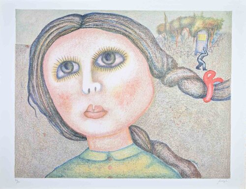 Portrait of a Girl by Enrico Benaglia, Print for Sale on Singulart