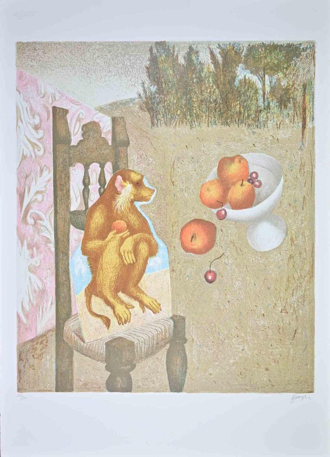 The Monkey Enrico Benaglia Afdruk te koop