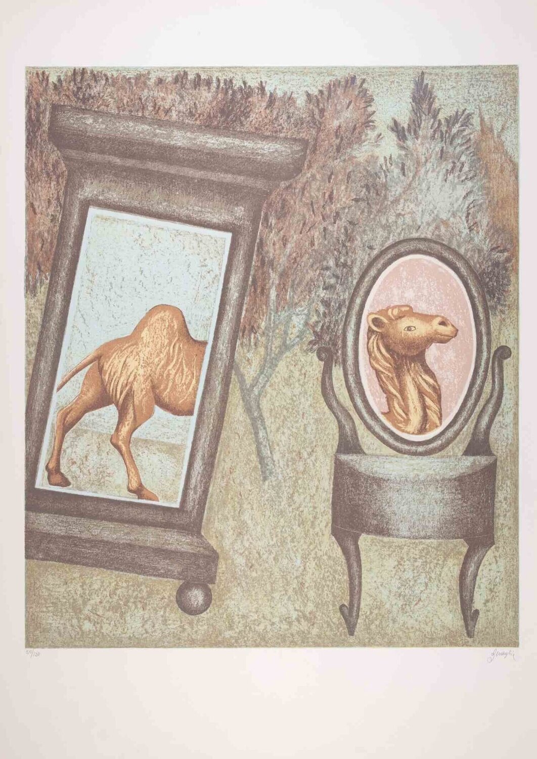The Camel Enrico Benaglia Stampa in vendita