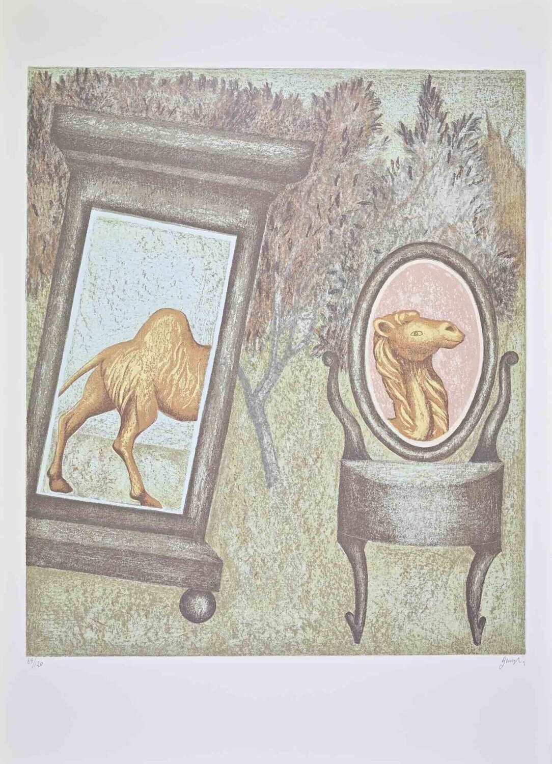The Camel Enrico Benaglia Stampa in vendita