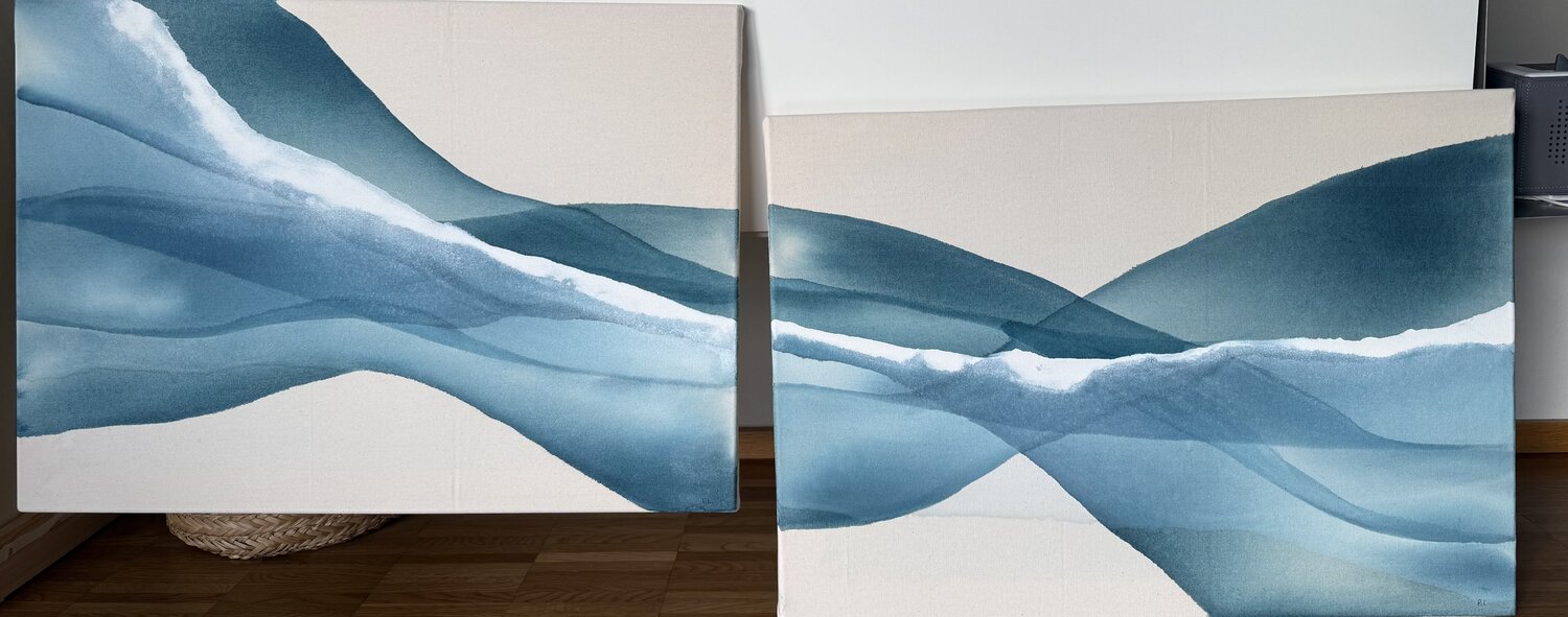 Variation von "Senza Titolo, 2024" Paola Landolfi Originalgemälde zu verkaufen