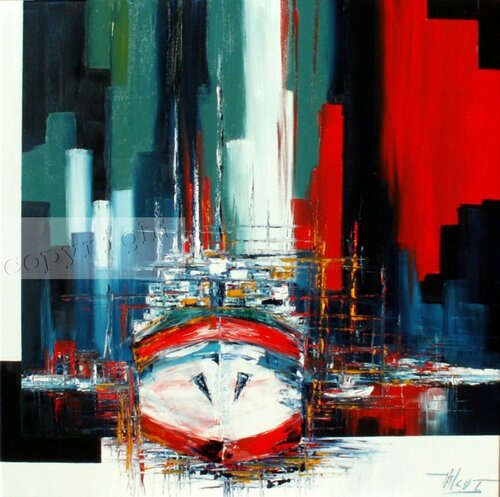 Cargo de nuit. von Corinne Vilcaz, Malerei kaufen auf Singulart