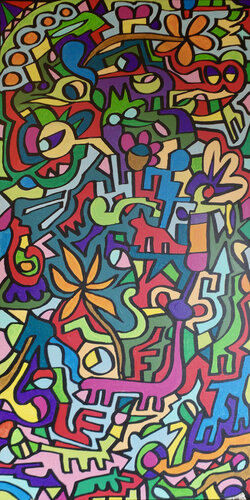 Was geht vor ? di Steffen Zehrfeld, Pittura in vendita su Singulart