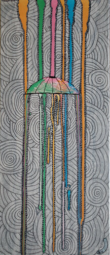 the invisible umbrella van Steffen Zehrfeld, Schilderij te koop op Singulart