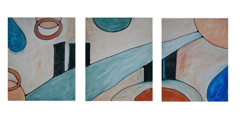 Angels Way / Auftrag / Triptychon van Steffen Zehrfeld, Schilderij te koop op Singulart