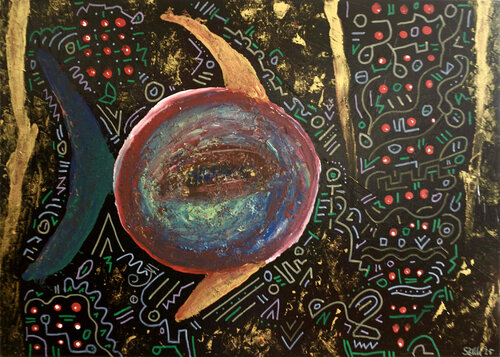 big fish go shopping de Steffen Zehrfeld, Pintura a la venta en Singulart