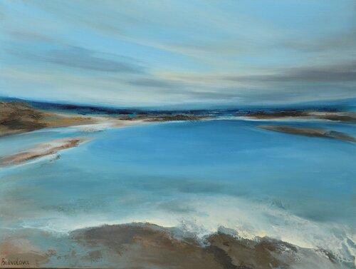 Blue lagoon by Iryna Buivolova, Painting for Sale on Singulart