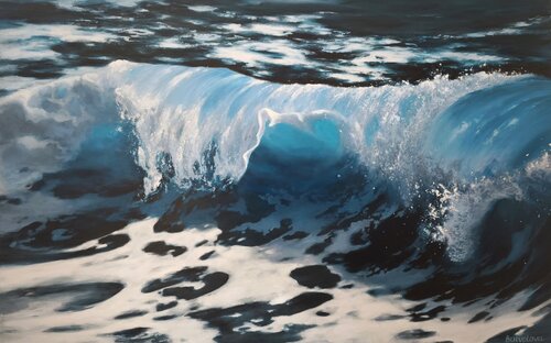 Blue Wave's Embrace de Iryna Buivolova, Pintura a la venta en Singulart
