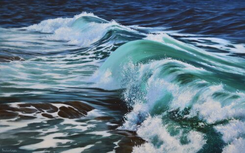 Harmony of Waves di Iryna Buivolova, Pittura in vendita su Singulart