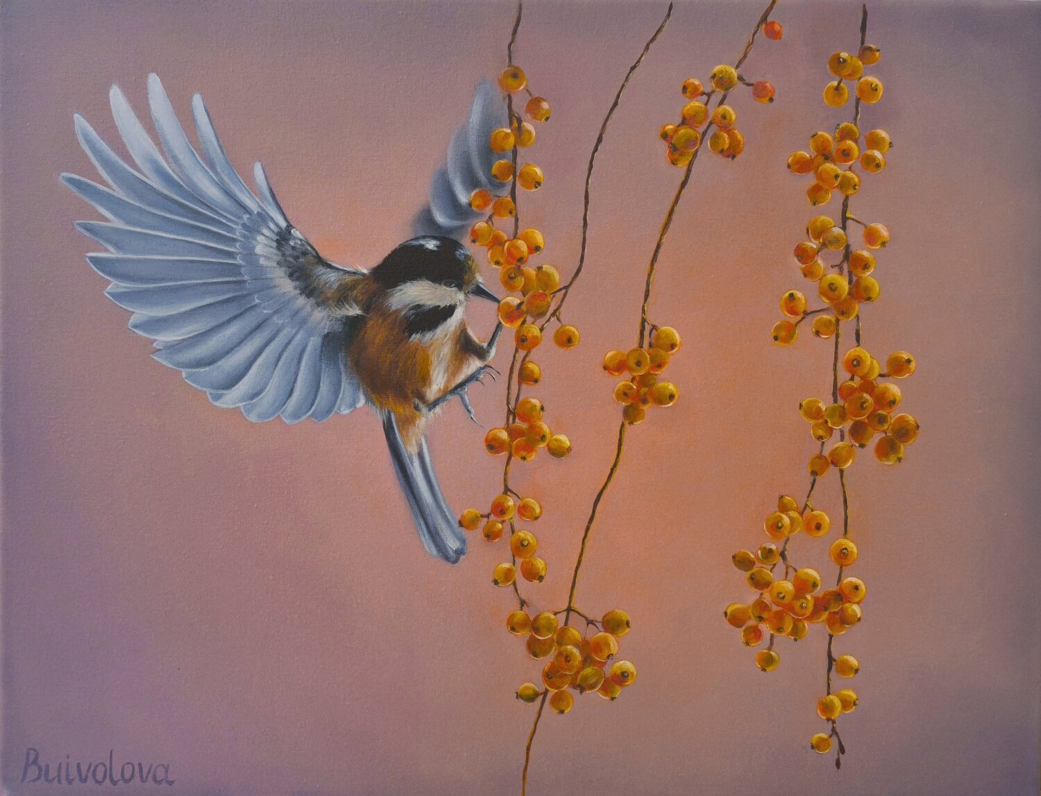 Bird and Autumn Berries Iryna Buivolova