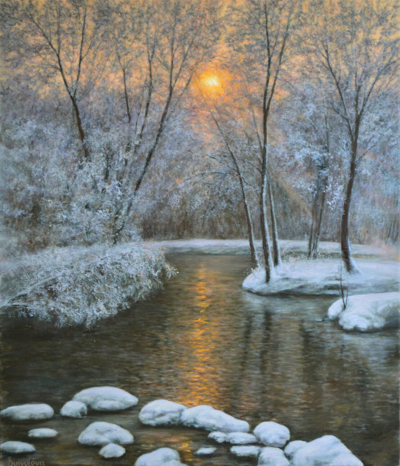 Winter pond Iryna Buivolova