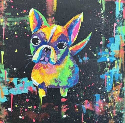 Neon-Wuff von Anastasia Matas, Malerei kaufen auf Singulart