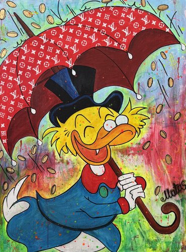 Scrooge’s Gold Rain di Anastasia Matas, Pittura in vendita su Singulart