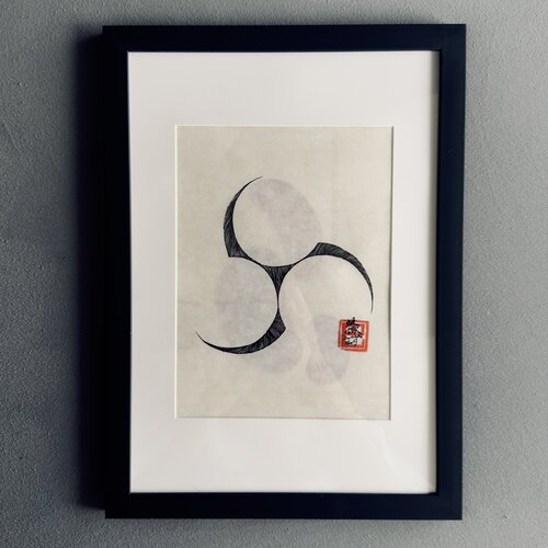 KA_MON: Family Crest - Openwork Tomoe -（巴煌詠の家紋　抜け巴） von Tomoe Koei, Druck kaufen auf Singulart