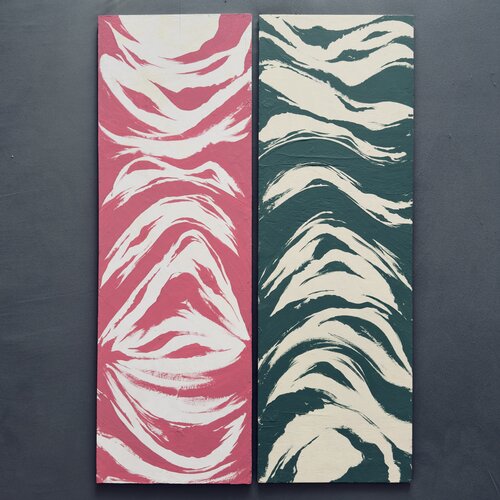 Tomoe Koei: Painting of the Wind God × Painting of the Thunder God（巴煌詠　風神之図×雷神之図） by Tomoe Koei, Painting for Sale on Singulart