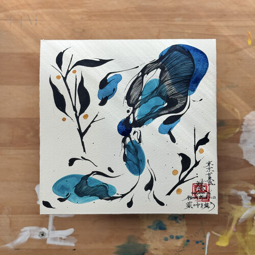 NISHIKI_GOI - Dancing in the Leaves (Dec 12 2025) van Tomoe Koei, Afdruk te koop op Singulart