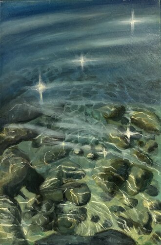 Deep water by Aisylu Burangulova, 油畫 for Sale on Singulart