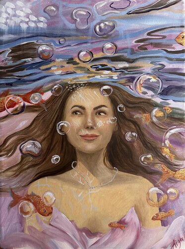 Underwater van Aisylu Burangulova, Schilderij te koop op Singulart