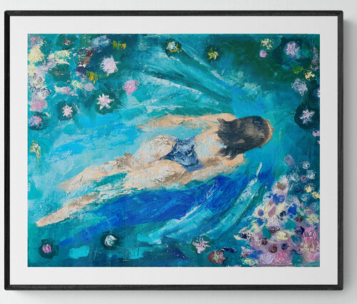 Swimming di Aisylu Burangulova, Pittura in vendita su Singulart
