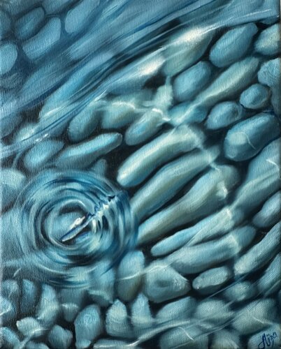 Blue River Stones van Aisylu Burangulova, Schilderij te koop op Singulart