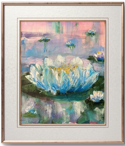 Water lilies van Aisylu Burangulova, Schilderij te koop op Singulart